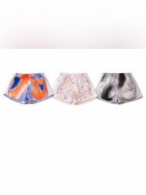 GIRL’S 10–12 Plus L Shorts Bundle | 3 Pair |  Tie Dye/Paint Splatter/Ombre
